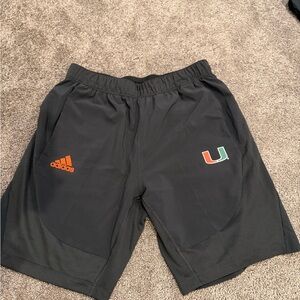 Adidas Black Men's Shorts Miami Hurricanes